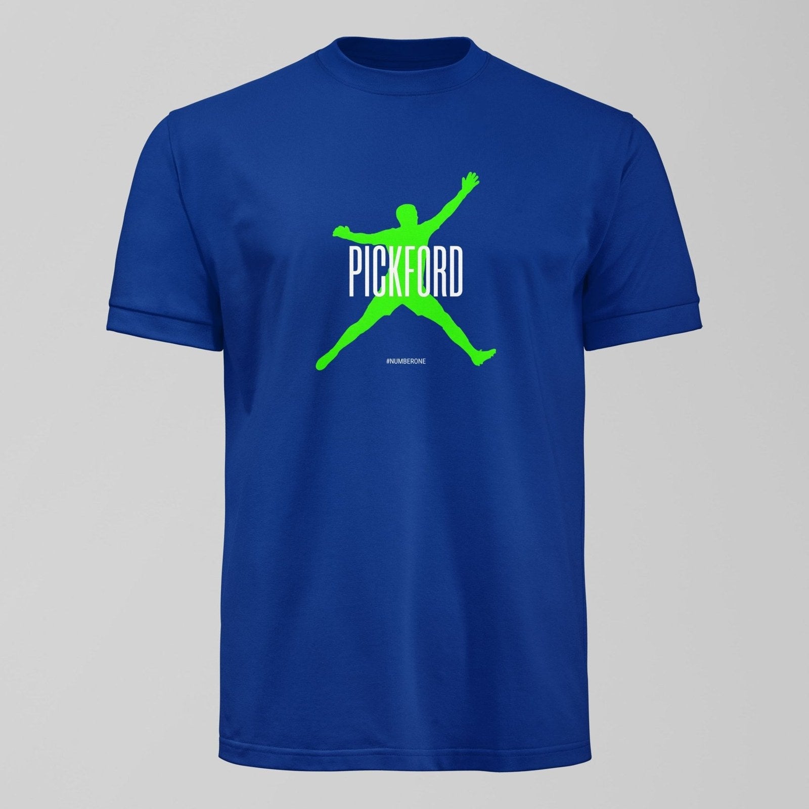 Pickford Number One T-Shirt, alternate view. An Everton fan design by Forever Everton.