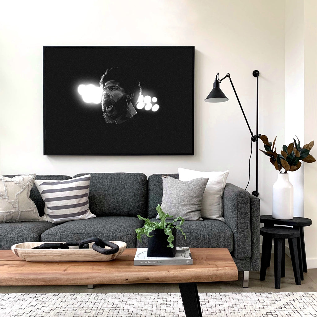 Ellis Simms Everton Print - Under The Lights - Forever Everton