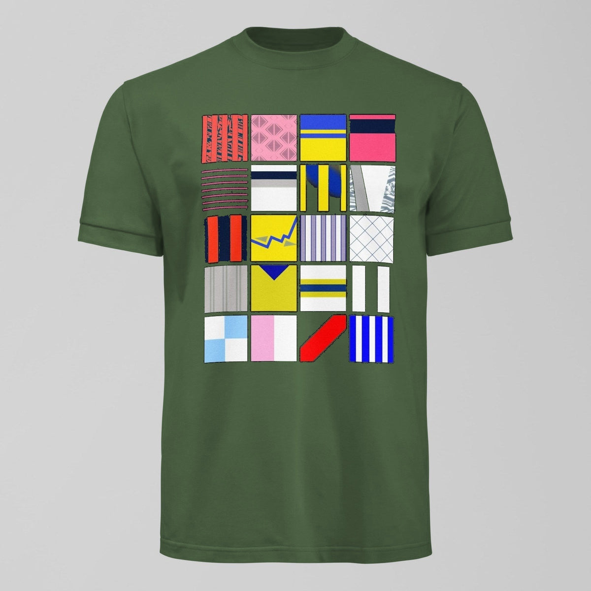 Everton Simple Away Squares T-Shirt in Green by Forever Everton