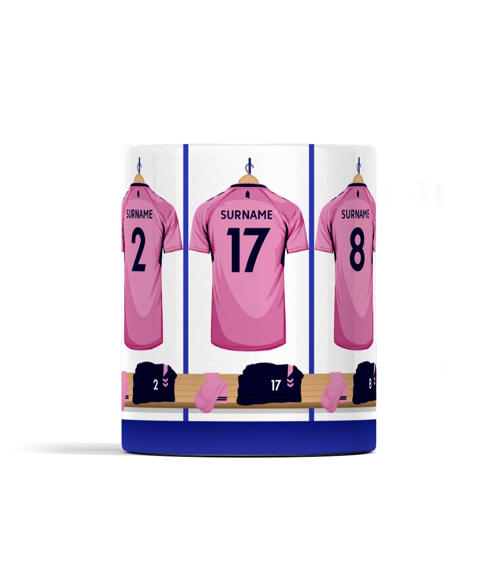 Everton Away Shirt Dressing Room - Personalised Mug - Forever Everton