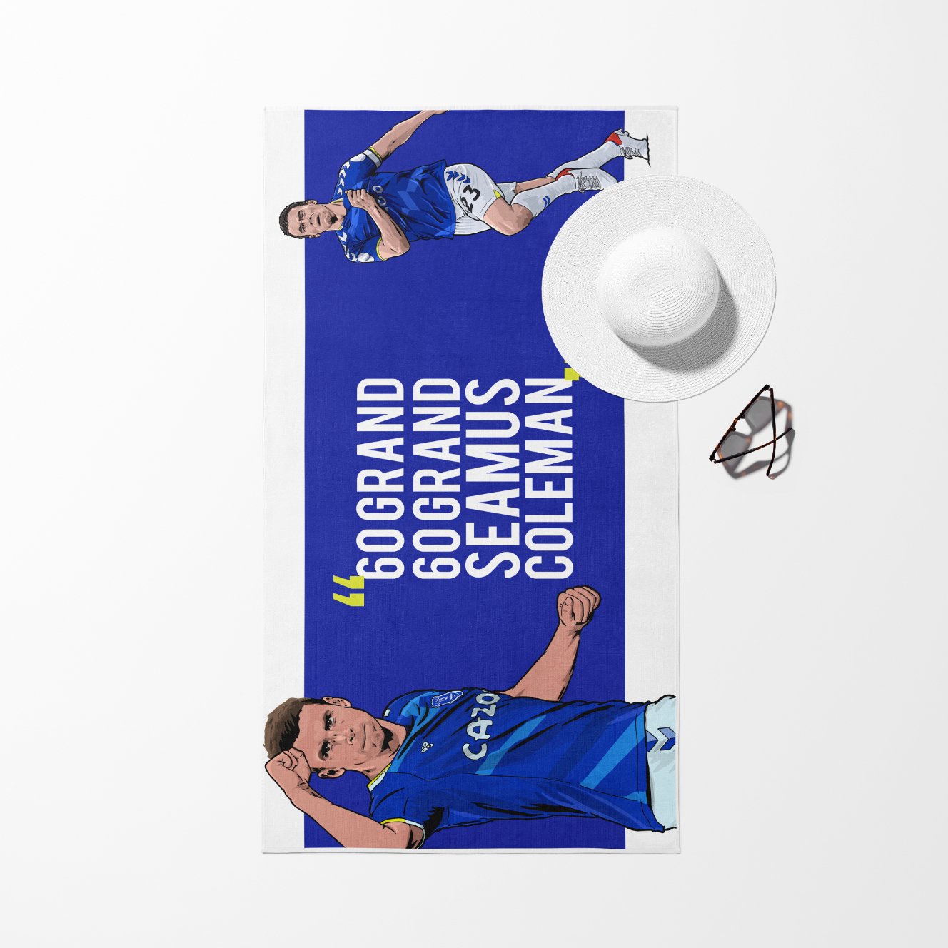 Everton Beach Towel - 60 Grand Seamus Coleman - Forever Everton