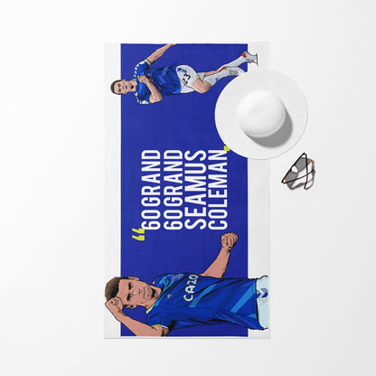 Everton Beach Towel - 60 Grand Seamus Coleman - Forever Everton