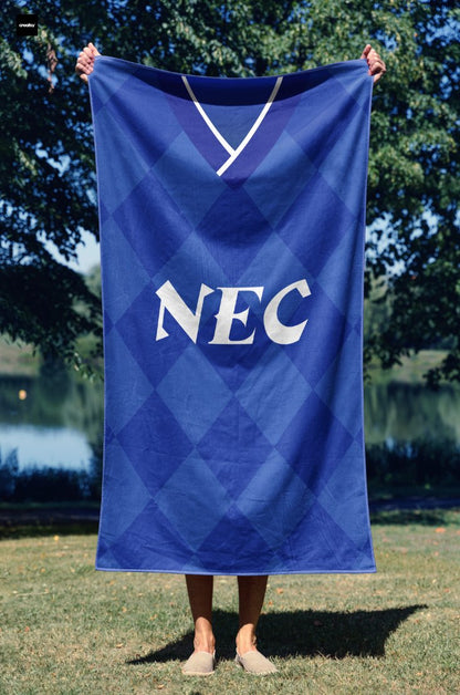 Everton Beach Towel - 87/89 Home Shirt - Forever Everton