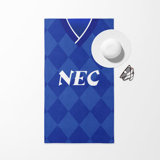 Everton Beach Towel - 87/89 Home Shirt - Forever Everton