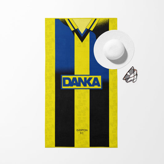 Everton Beach Towel - 95/96 Away Shirt - Forever Everton