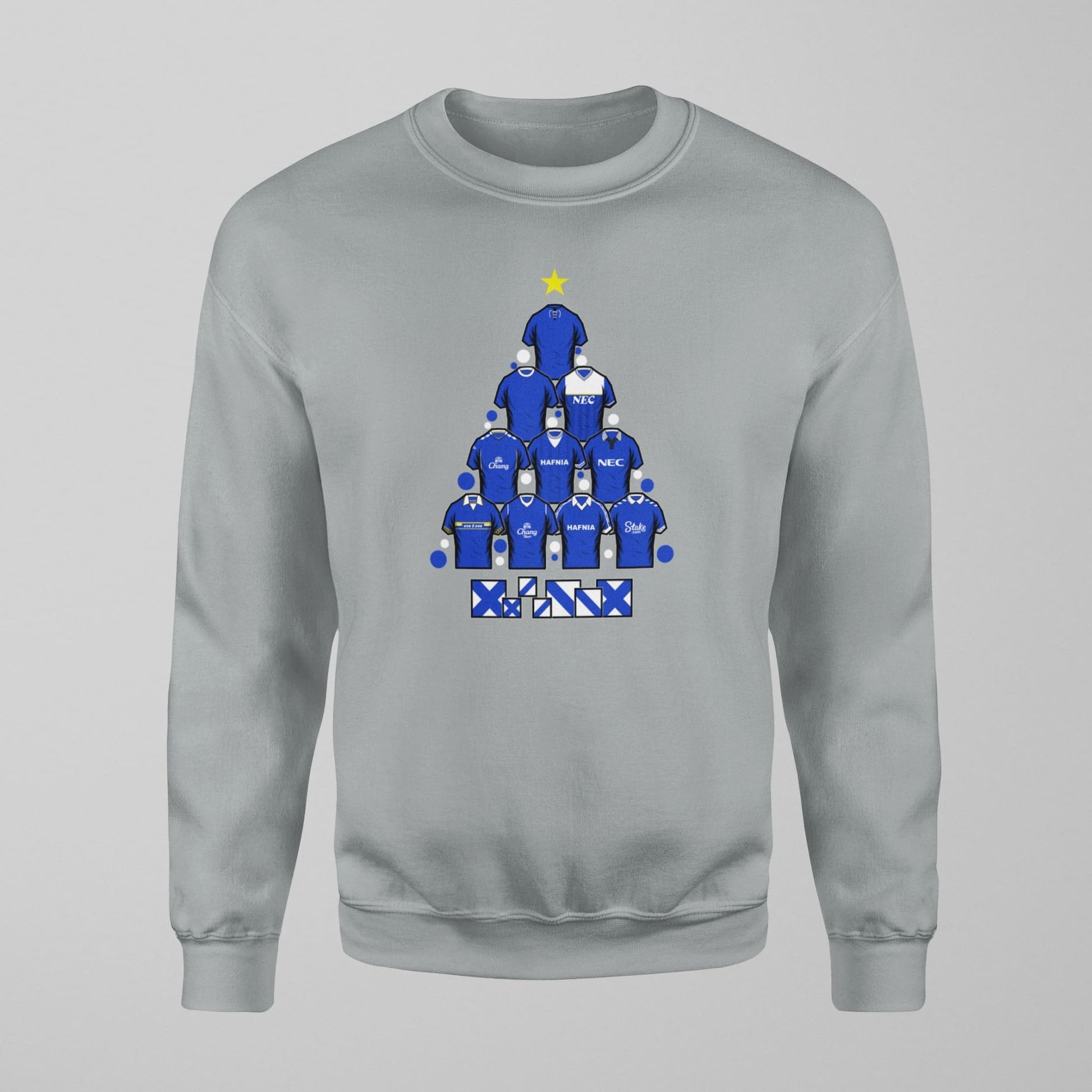 Everton Christmas Jumper – Retro Shirts & Archibald Leitch Tree - Forever Everton