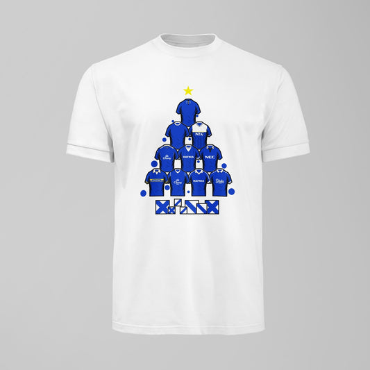 Everton Christmas Kids Tshirt – Retro Shirts & Archibald Leitch Tree (Copy) - Forever Everton