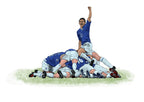 Everton FC 04/05 Print - Tim Cahill Pile On - Forever Everton