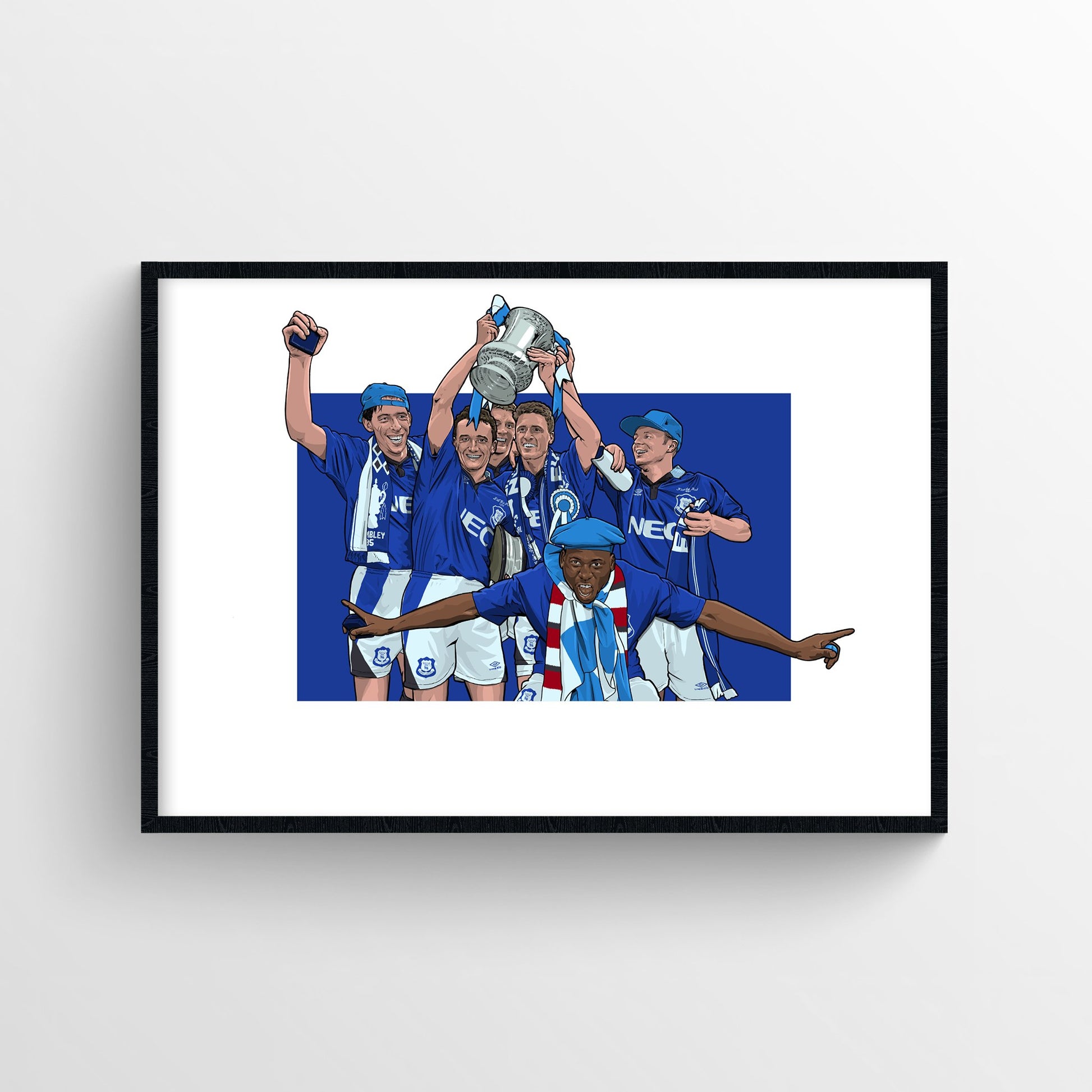 Everton FC 1995 Print - FA Cup Final Celebration - Forever Everton