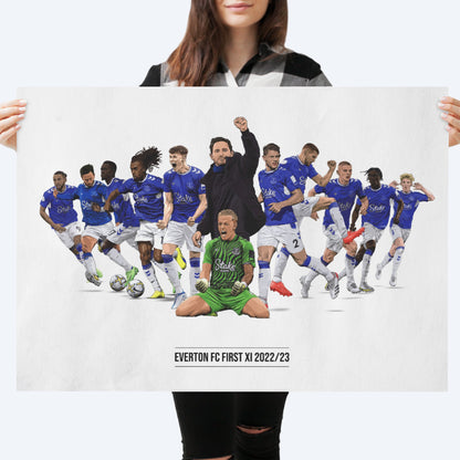 Everton FC 22/23 Lampard First XI Print - Forever Everton