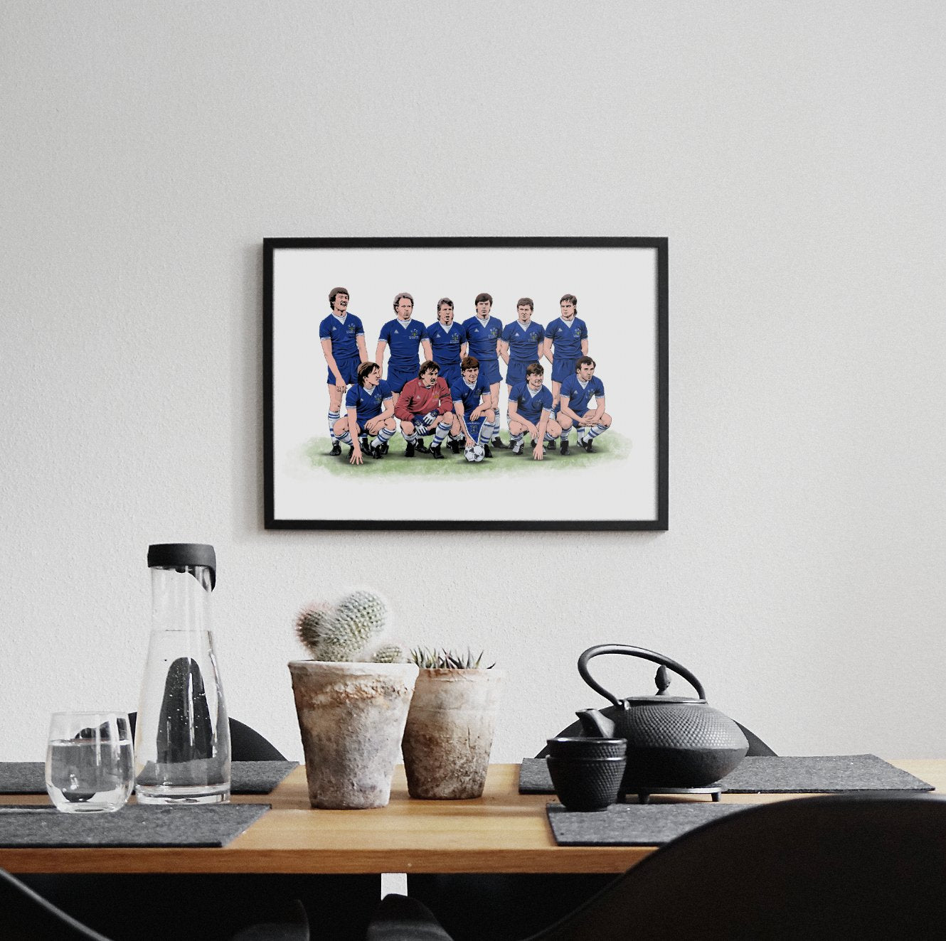 Everton FC 84/85 Print - ECWC Final Line-up - Forever Everton