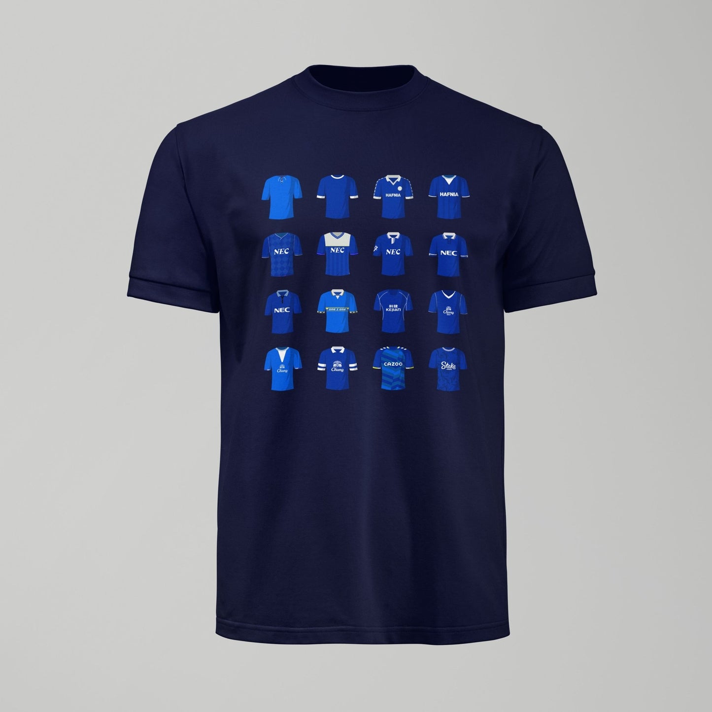 Everton History of Kits Tshirt - Iconic Home Edition - Forever Everton