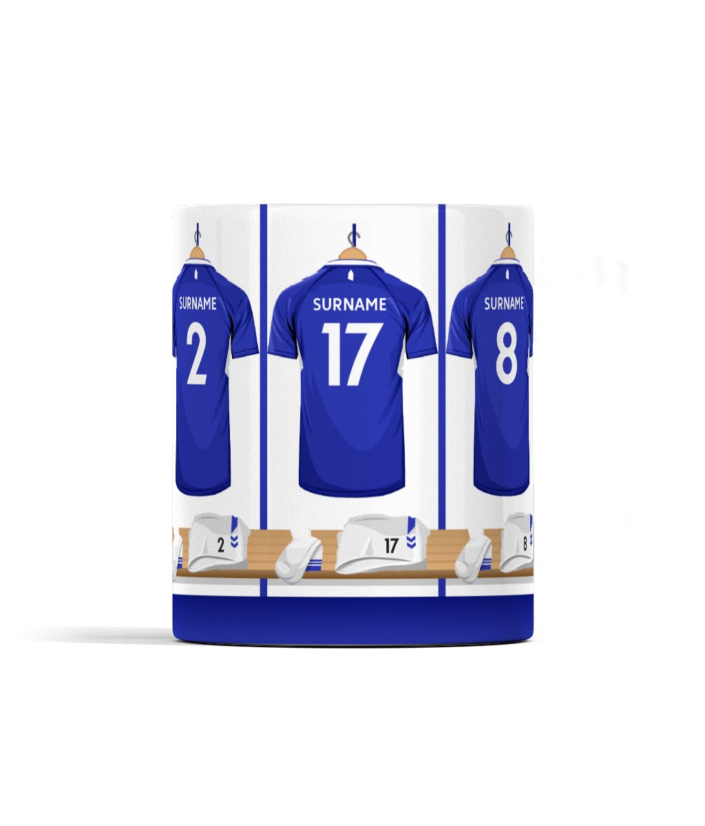 Everton Home Shirt Dressing Room - Personalised Mug - Forever Everton