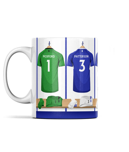 Everton Home Shirt Dressing Room - Personalised Mug - Forever Everton