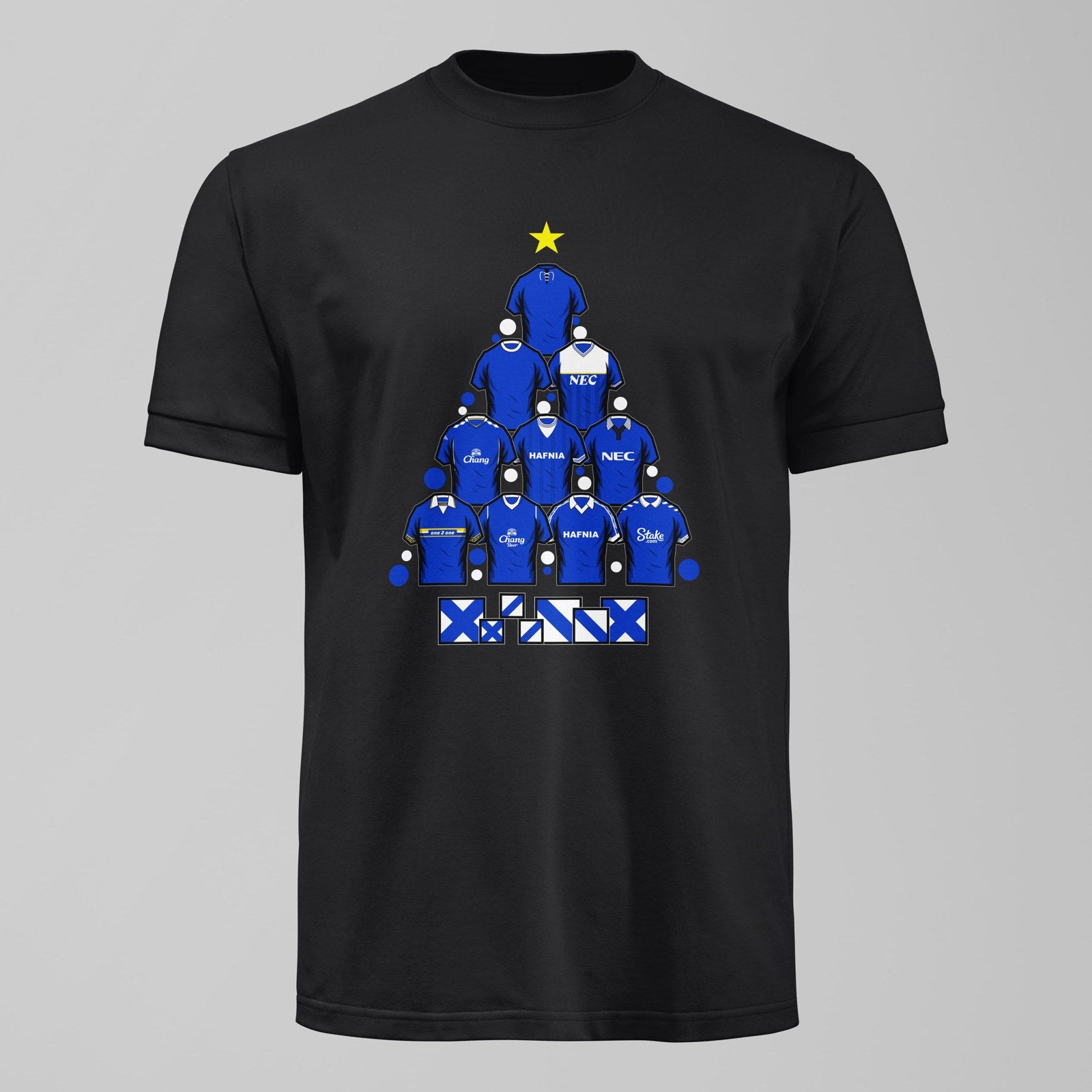 Everton Christmas Tshirt – Retro Shirts & Archibald Leitch Tree