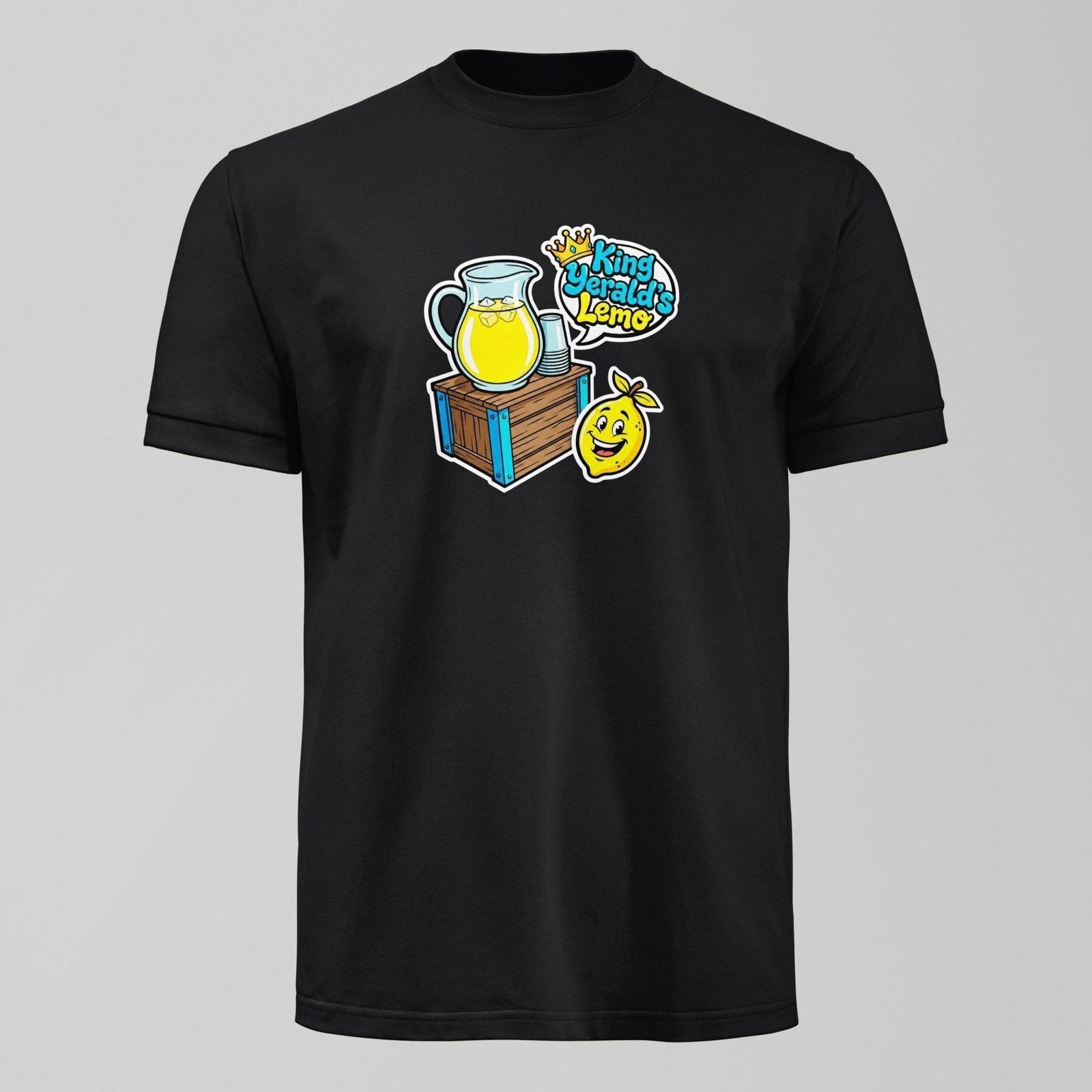 King Yeralds Lemo Stand T-Shirt, alternate view. An Everton fan design by Forever Everton.