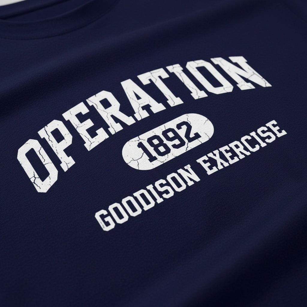 Print close-up on premium cotton. Operation Goodison Exercise T-Shirt. Forever Everton.