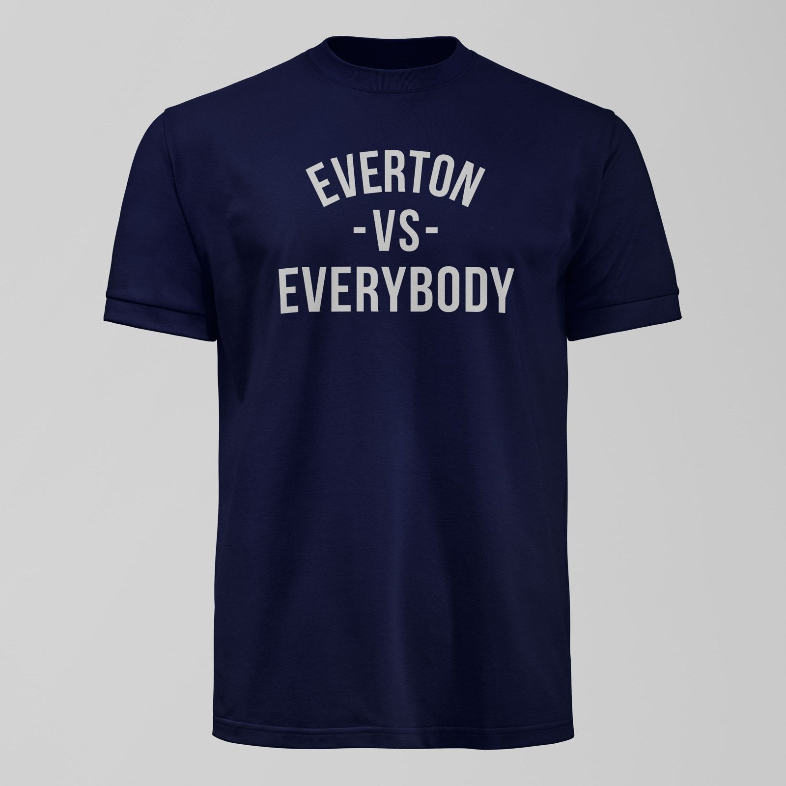 Everton Versus Everybody T-Shirt, alternate view. An Everton fan design by Forever Everton.