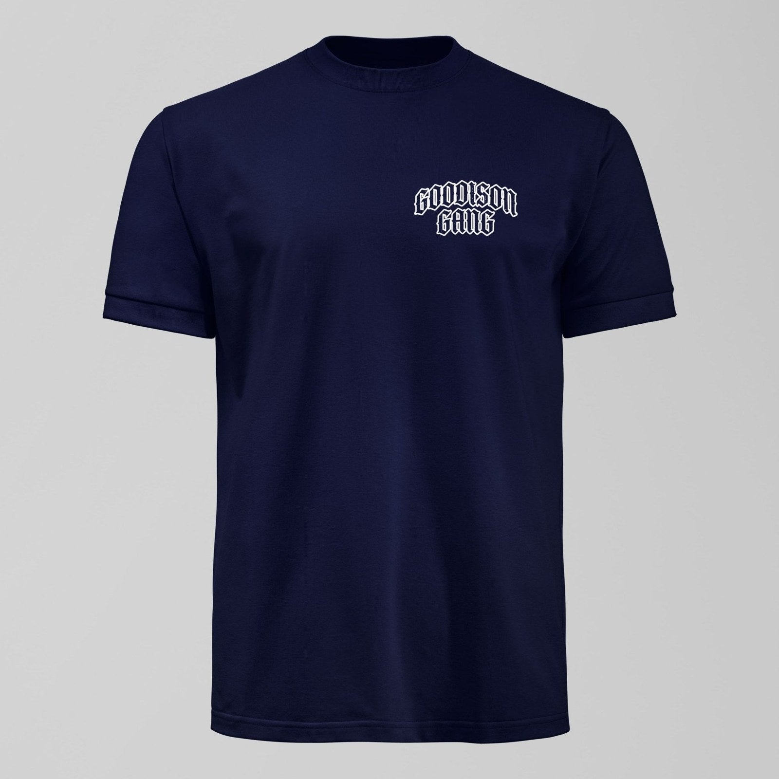 Goodison Gang Small Graphic T-Shirt, alternate view. An Everton fan design by Forever Everton.