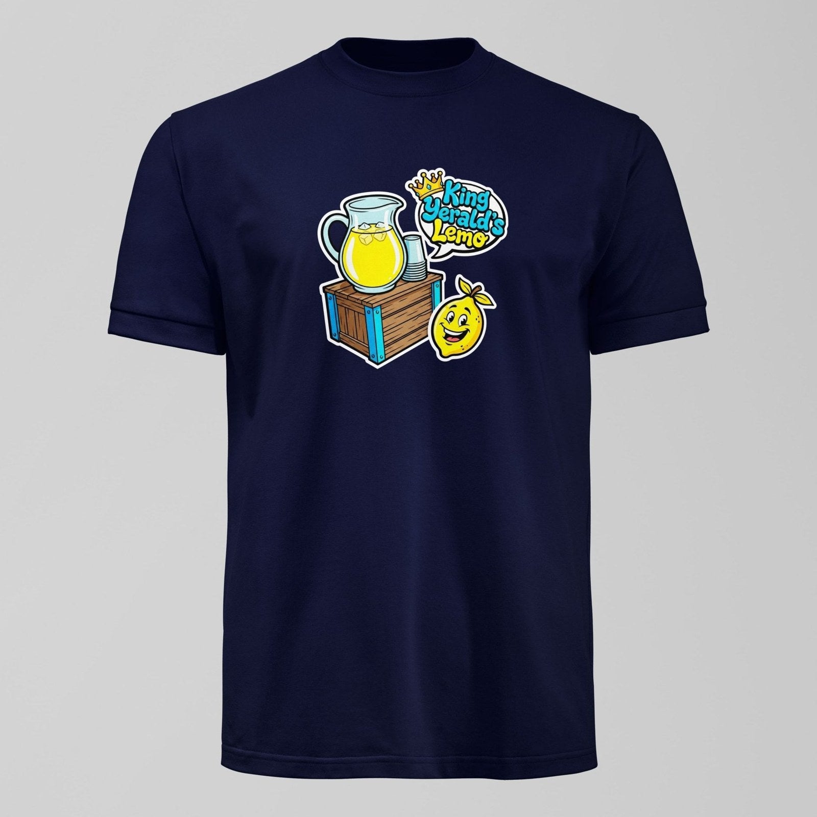 King Yeralds Lemo Stand T-Shirt, alternate view. An Everton fan design by Forever Everton.