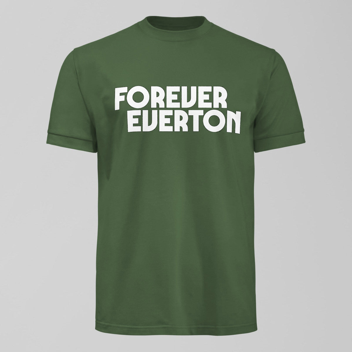 Dark Forever Everton Large Logo White Design T-Shirt in Green by Forever Everton