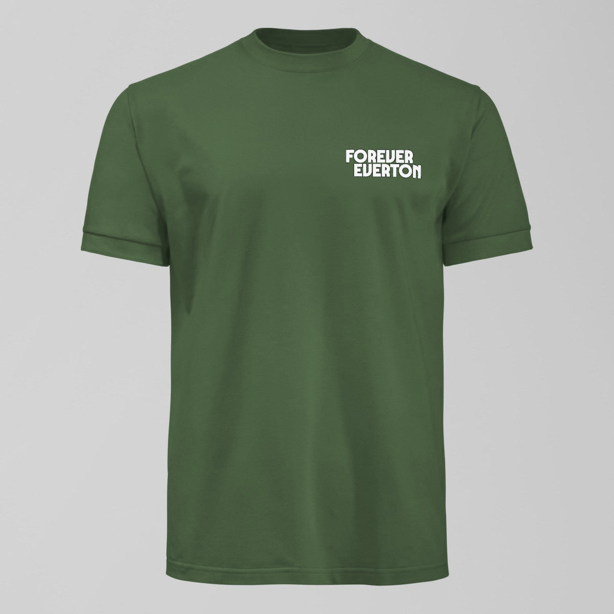 Dark Forever Everton Small Logo White Design T-Shirt in Green by Forever Everton