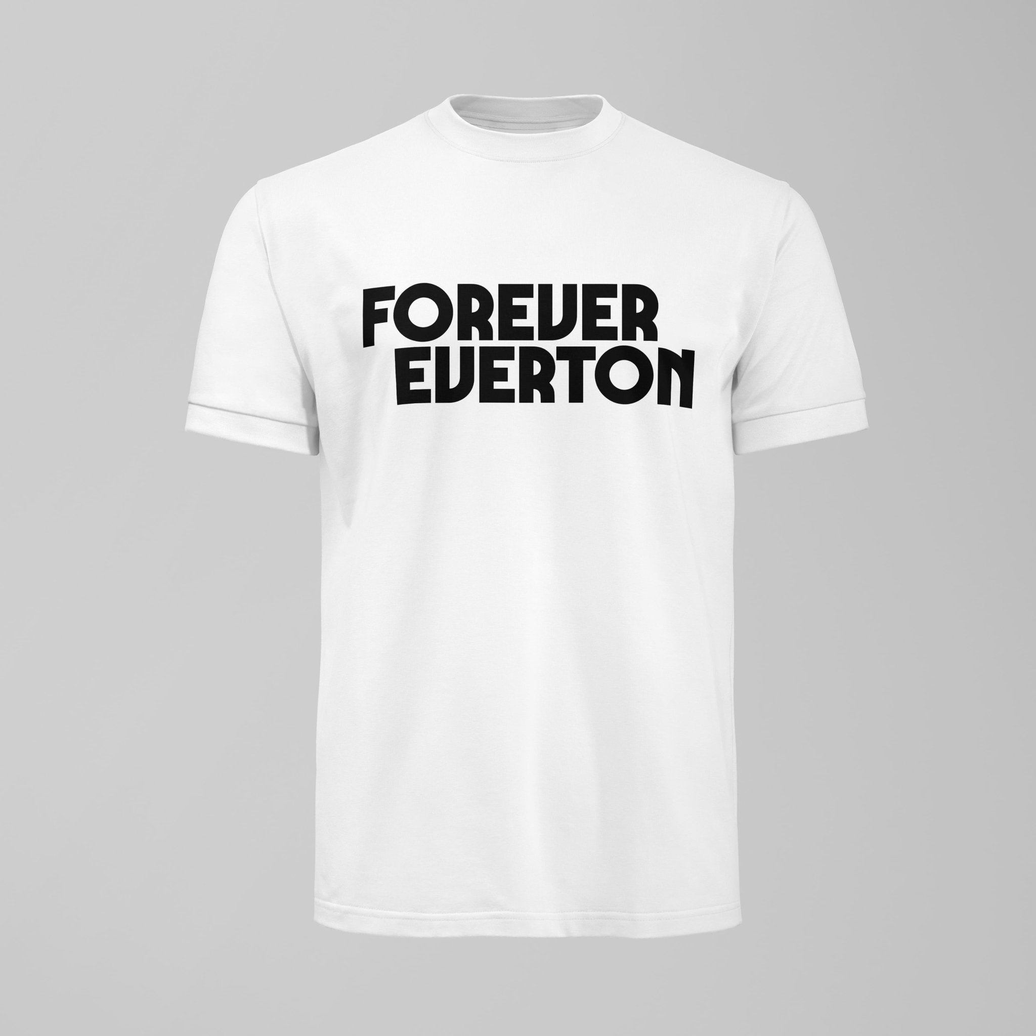 Forever Everton Large Logo Black Design T-Shirt - Forever Everton