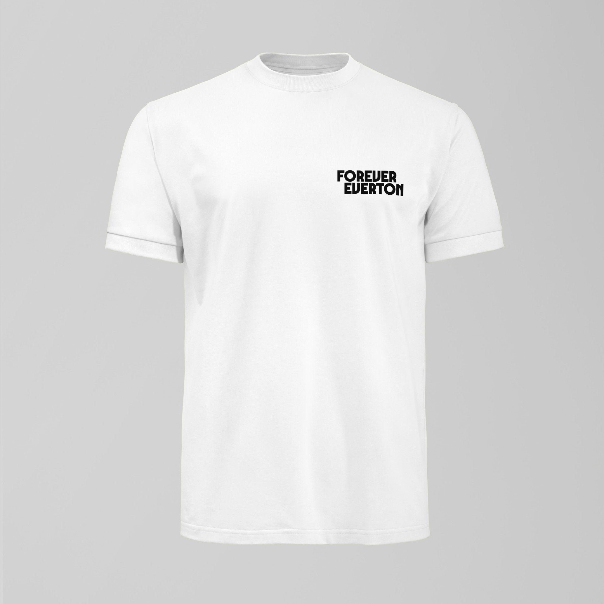 Forever Everton Small Logo Black Design T-Shirt - Forever Everton