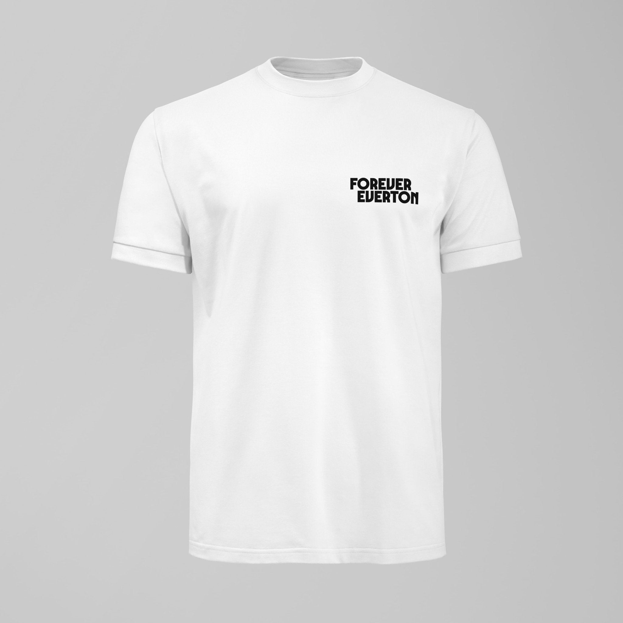 Forever Everton Small Logo Black Design T-Shirt - Forever Everton
