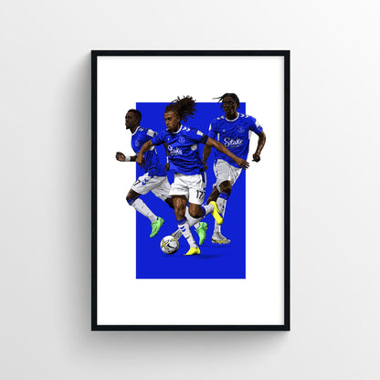 Frank’s Everton Print Dogs of War - Iwobi, Gueye & Onana - Forever Everton