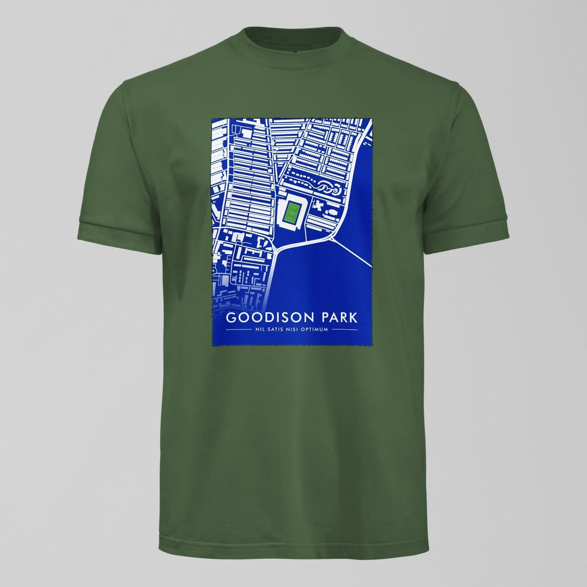 Goodison Park Map T-Shirt in Green by Forever Everton