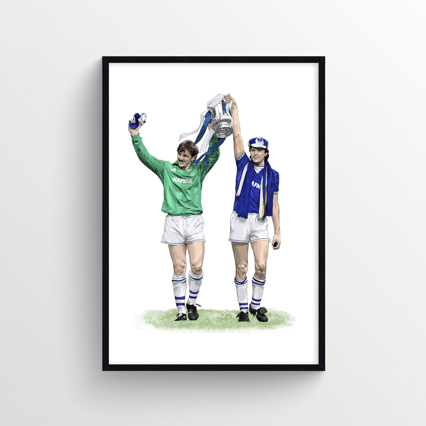 Graeme Sharp & Neville Southall Everton Print - 84 FA Cup Final - Forever Everton