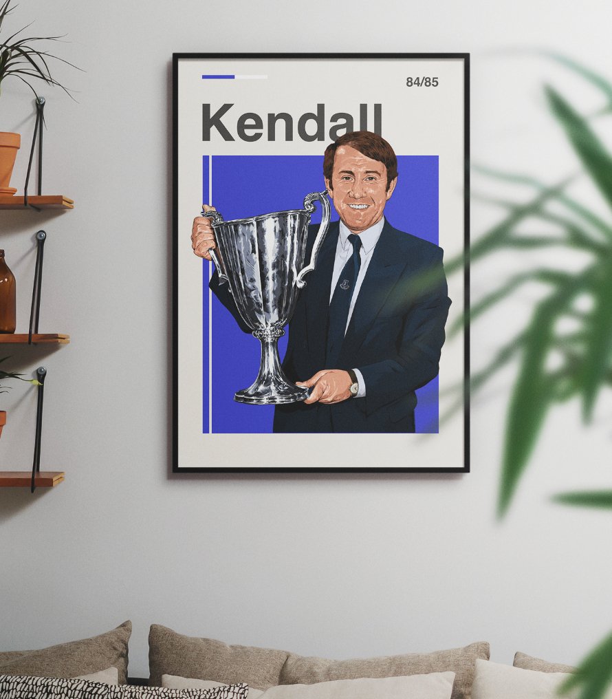 Howard Kendall Everton Print - ECWC Winner - Forever Everton