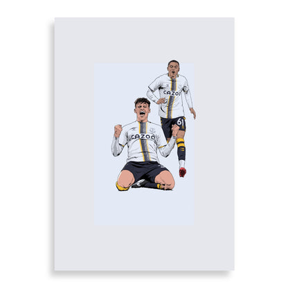 Jarrad Branthwaite Everton Print - First Goal - Forever Everton