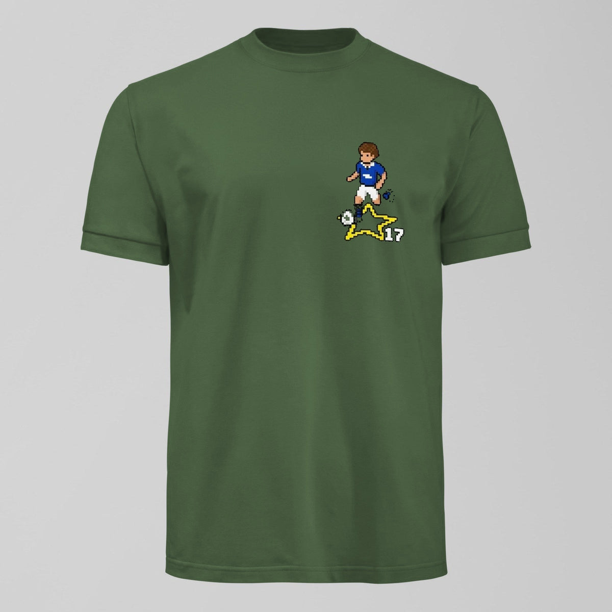 Kanchelskis 16 Bit T-Shirt in Green by Forever Everton