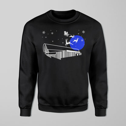 Kids Bramley Moore New Dawn Christmas Jumper – Everton Stadium Santa & Snow - Forever Everton