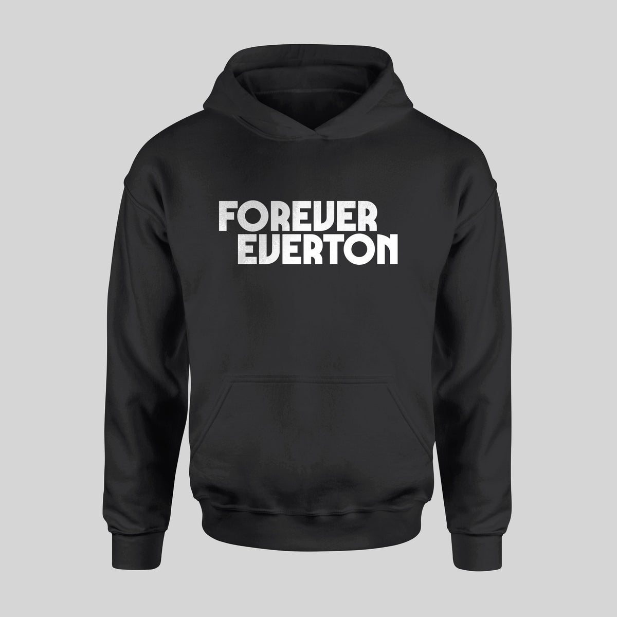 Kids Dark Forever Everton Large Logo White Design Hoodie in Black by Forever Everton