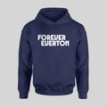 Kids Dark Forever Everton Large Logo White Design Hoodie in Navy by Forever Everton