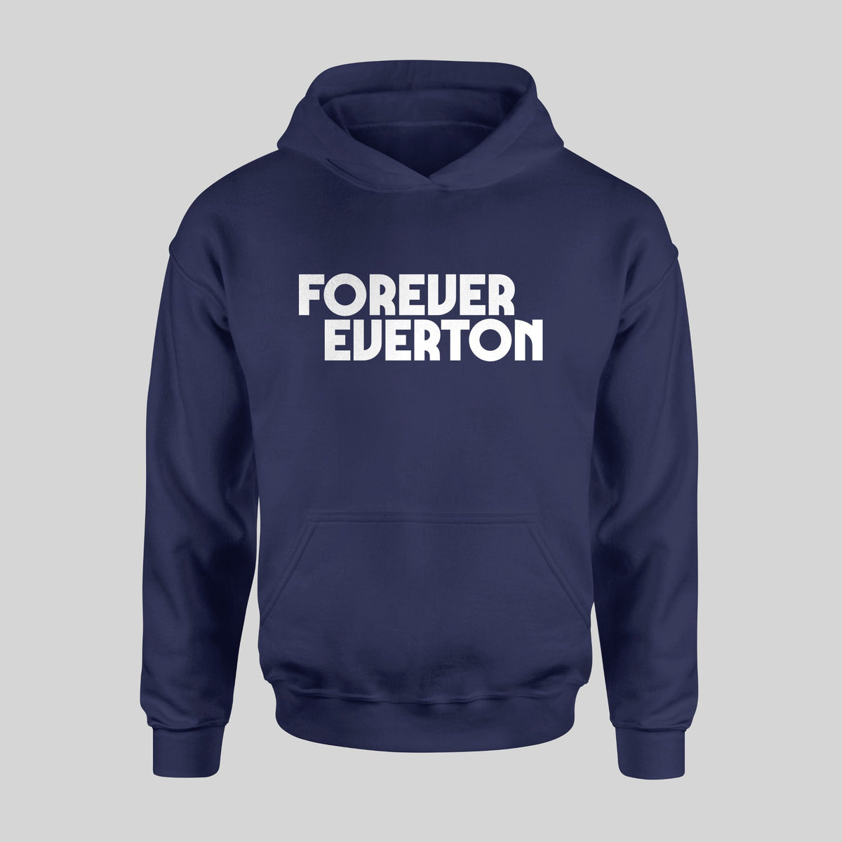 Kids Dark Forever Everton Large Logo White Design Hoodie in Navy by Forever Everton