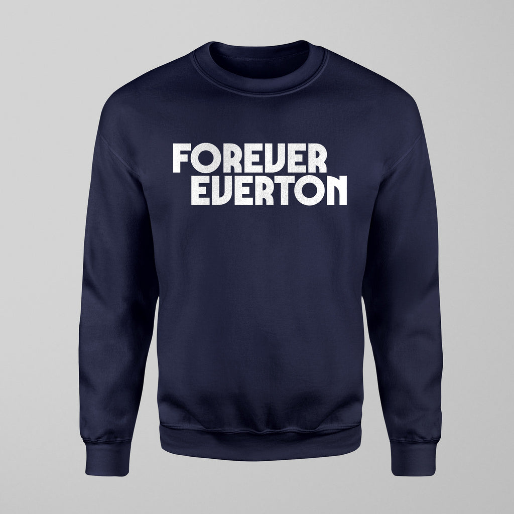Kids Dark Forever Everton Large Logo White Design Jumper in Navy by Forever Everton