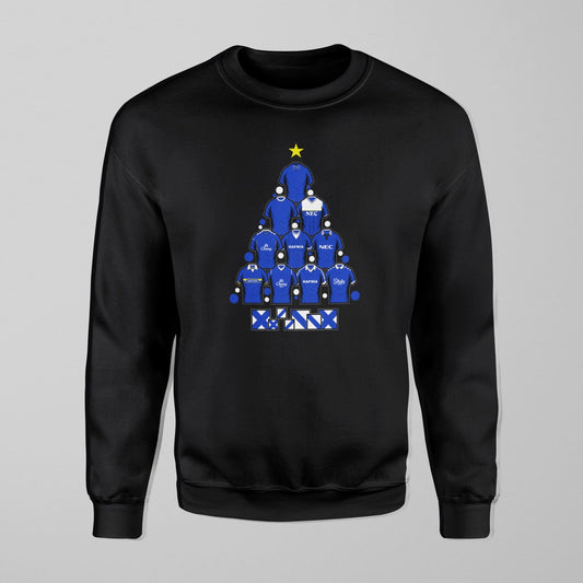Kids Everton Christmas Jumper – Retro Shirts & Leitch Tree Design - Forever Everton