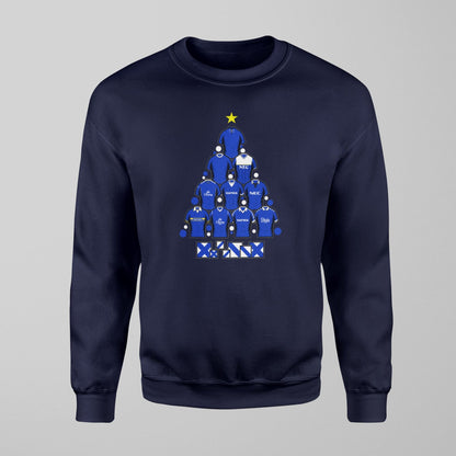 Kids Everton Christmas Jumper – Retro Shirts & Leitch Tree Design - Forever Everton