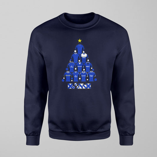 Kids Everton Christmas Jumper – Retro Shirts & Leitch Tree Design - Forever Everton