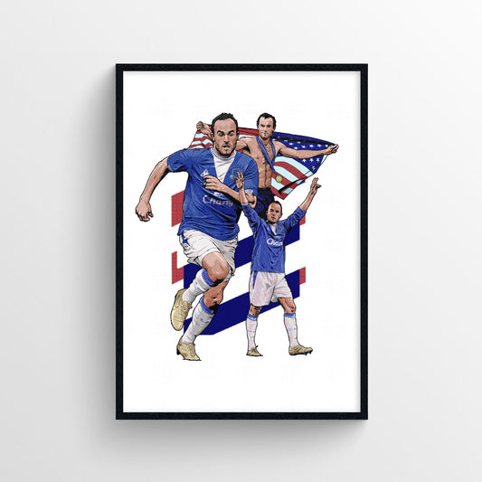 Landon Donovan Everton Print - Captain America - Forever Everton