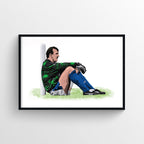 Neville Southall Everton Print - Half Time Sit In - Forever Everton
