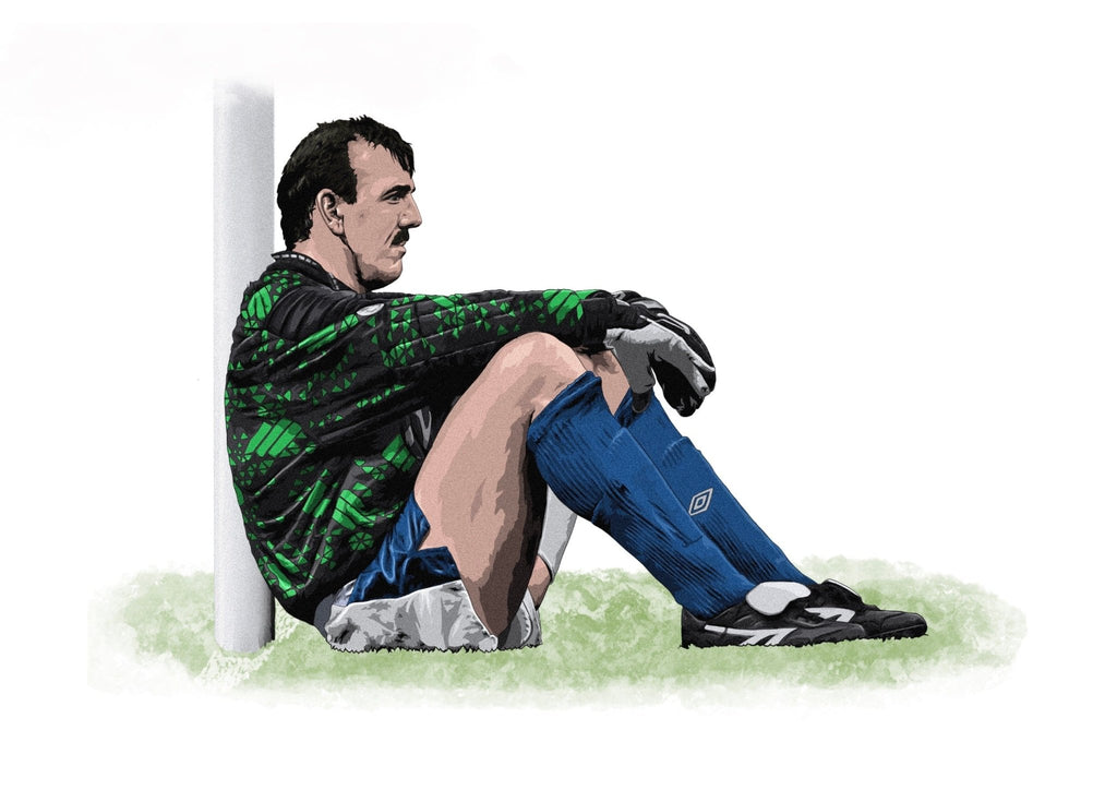 Neville Southall Everton Print - Half Time Sit In - Forever Everton