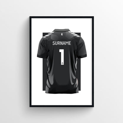 Personalised Everton FC Away GK Kit 23/24 Poster - Forever Everton