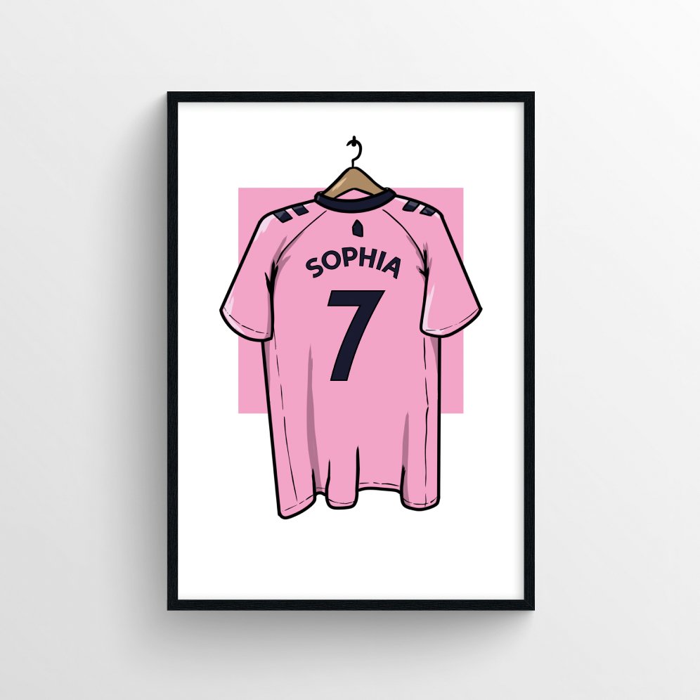 Personalised Everton FC Away Kit 22/23 Poster - Forever Everton