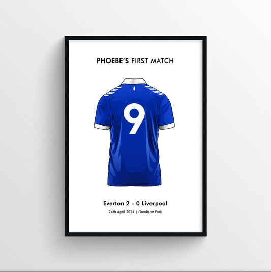 Personalised First Match Print - Forever Everton