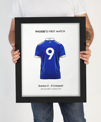 Personalised First Match Print - Forever Everton